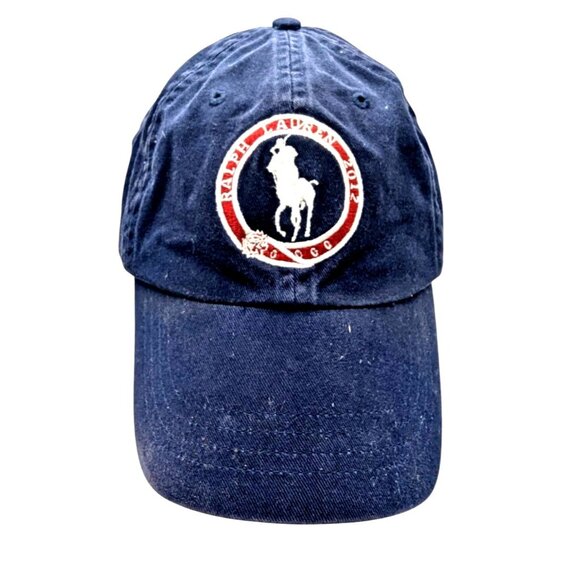 Ralph Lauren Navy Blue Polo Hat W Embroidered Logo USA Olympic Patch Adj Strapba - Picture 1 of 8